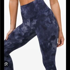 Lulu align Blue Tie-Dye Leggings
